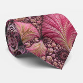 Roze Fractal Stropdas (Opgerold)