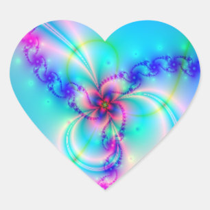 roze fractal ventilator hart sticker
