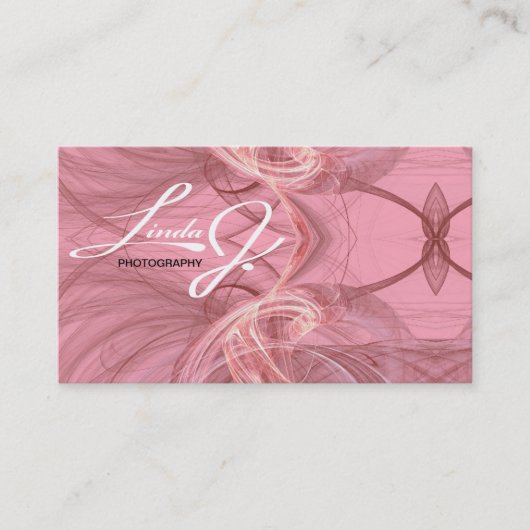 Roze fractal Visitekaartje (Voorkant)