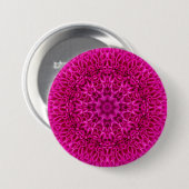 Roze fractale Kaleidoscoop Ronde Button 7,6 Cm (Voorkant /achterkant)