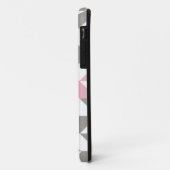 Roze frambozen en zilver Geometric ZigZag Case-Mate iPhone Case (Achterkant/links)