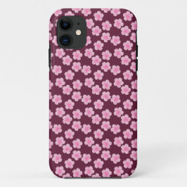 Roze Frangipani Bloem Naadloos Patroon iPhone 11 Hoesje