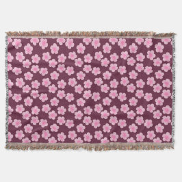 Roze Frangipani Bloem Naadloos Patroon Deken