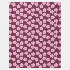 Roze Frangipani Bloem Naadloos Patroon Fleece Deken