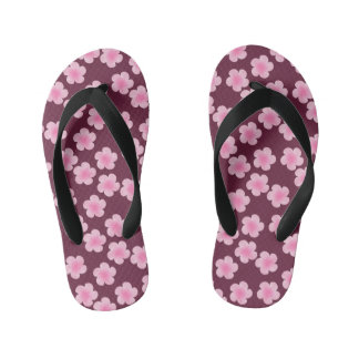 Roze Frangipani Bloem Naadloos Patroon Kinder Teenslippers