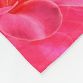 Roze Frangipani Blush Pattern Fleece Deken (Hoek)