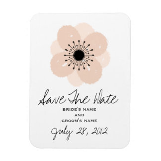 Roze Frans Anemone Bruiloft Save The Date Magnet Magneet