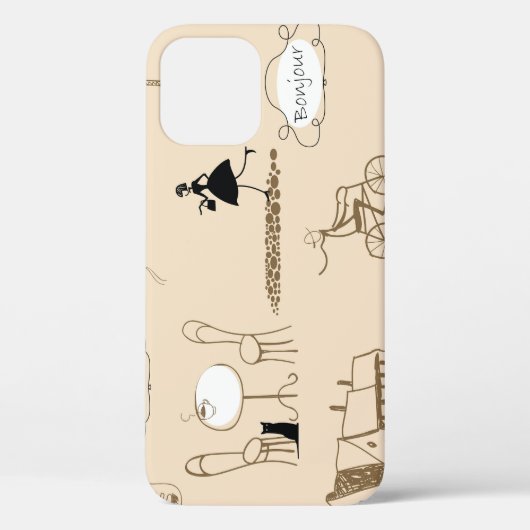 Roze Frans: Chique patroon ontwerp. Case-Mate iPhone Case (Achterkant)