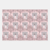 roze Frans Parisiaans design Inpakpapier Vel (Voorkant 3)