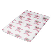 Roze Frans Rodle accent Badmat (Gekanteld)