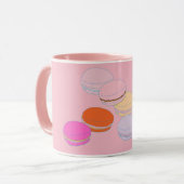 Roze Franse Mok Macaron Coffeee (Voorkant links)