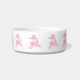Roze Franse Poodles Naam Voerbakje