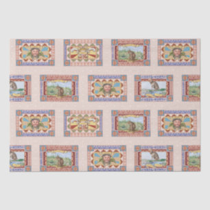 Roze Franse Quirky Animal Print Polaroï d   Blush Tissuepapier