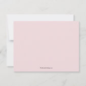 Roze Franse RSVP-reactiekaart RSVP Kaartje (Achterkant)