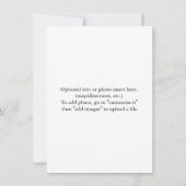 Roze Franse toile Custom Invites Kaart (Achterkant)