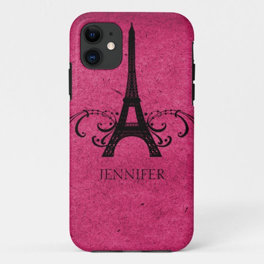 Roze  Franse Vlaanderen Case-Mate iPhone Case (Achterkant)