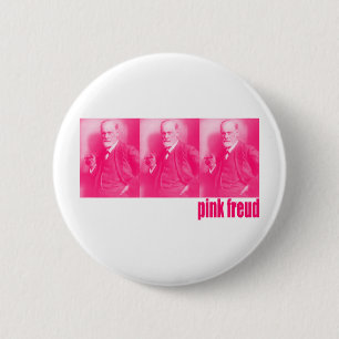 Roze Freud Ronde Button 5,7 Cm