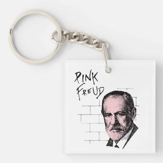 Roze Freud Sigmund Freud Sleutelhanger (Voorkant)