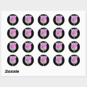 Roze Fringed Tulp Stickers (Vel)