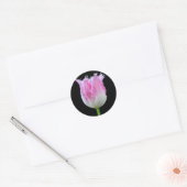 Roze Fringed Tulp Stickers (Envelop)