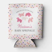 Roze Frosted Animal Cookies Baby Sprinkle Blikjeskoeler (Voorkant)