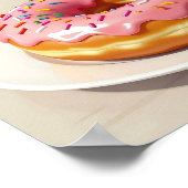 Roze Frosted Donut en koffie Poster (Hoek)