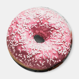 Roze Frosted Donut Fun Food Magnet Magneet