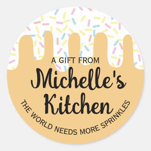 Roze Frosting Strooft Bakkerij sticker (Voorkant)