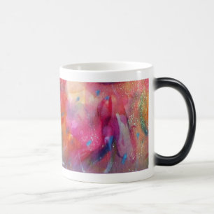 ROZE FUCHSIA BLAUWE ABSTRACTE MAGISCHE MOK
