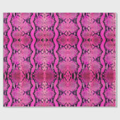 Roze Fuchsia Boa Constrictor Snakeskin Cadeaupapier (Vlak)