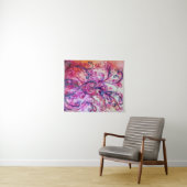 ROZE FUCHSIA DROMERIGE VERSIERINGEN MET HART WANDKLEED (In Situ (horizontaal))