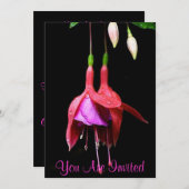 Roze Fuchsia Flower Kaart (Voorkant / Achterkant)