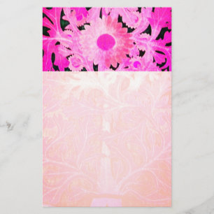 ROZE FUCHSIA MARGRIET, MARGUERITE Bloemig Briefpapier