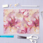 Roze Fuchsia Modern Abstract Lelies Tissuepapier (Craft)