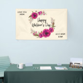 Roze Fuchsia Poppies Best Mam Ever - Moederdag Spandoek (Beurs)