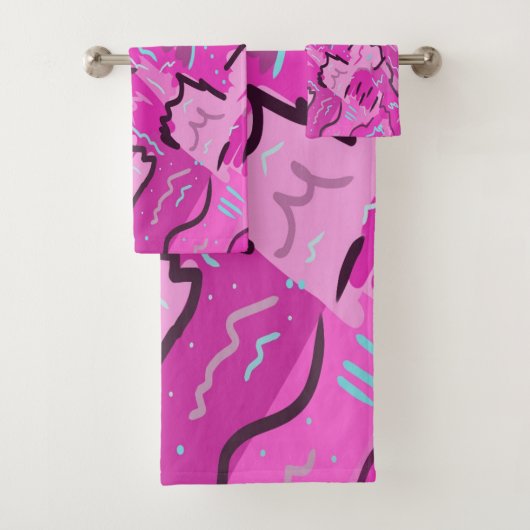 Roze! Fun met Abstracte kunst Bad Handdoek (Insitu)