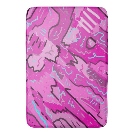 Roze! Fun met Abstracte kunst Badmat (Voorkant Verticaal)