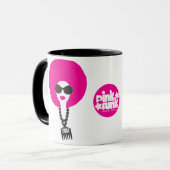 Roze Funk Afro Chick Dope Stuff Mok (Voorkant links)