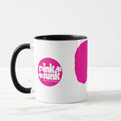 Roze Funk Afro Puff Chick Mok (Links)