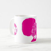 Roze Funk Afro Puff Chick Mok (Voorkant links)