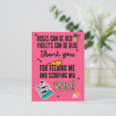 Roze Funny Cute Happy Moederdag uit kat Briefkaart (Staand voorkant)