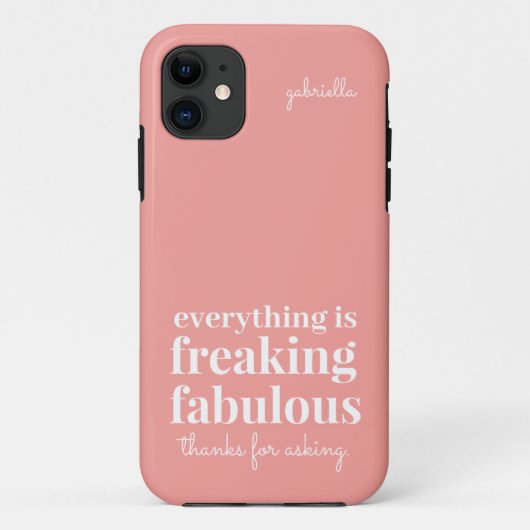 Roze Funny Gezegde Quote Sarcastic Typografie Case-Mate iPhone Case (Achterkant)