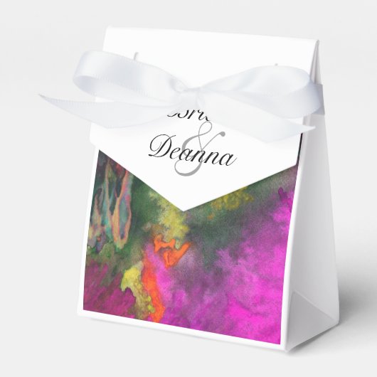 Roze fusievloer bedankdoosjes (Voorkant Zijde)