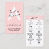 Roze fysieke afdrukbare gezichtsscherpte nazorg visitekaartje (Voorkant / Achterkant)