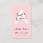 Roze fysieke afdrukbare gezichtsscherpte nazorg visitekaartje (Voorkant)