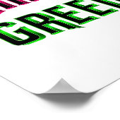 Roze gaat goed met groen poster (Hoek)