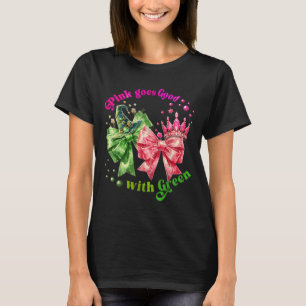Roze gaat goed met groene grappige Halloween-heks T-shirt