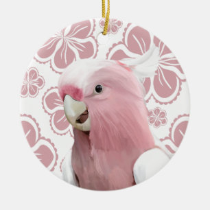 Roze Galah Cockato Keramisch Ornament