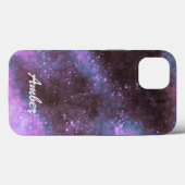 Roze Galaxy Glitters Abstract Persoonlijk Case-Mate iPhone Case (Achterkant (horizontaal))