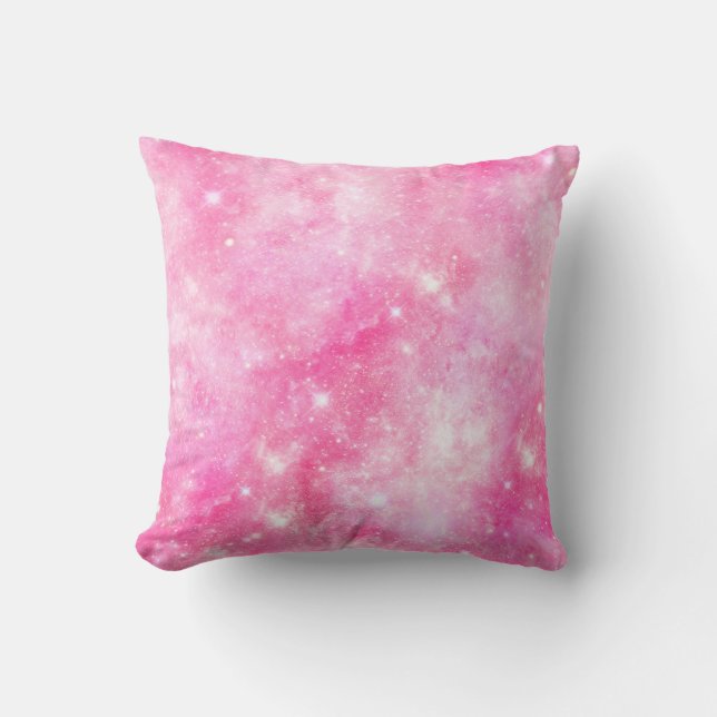 Roze Galaxy Universe Kussen (Voorkant)